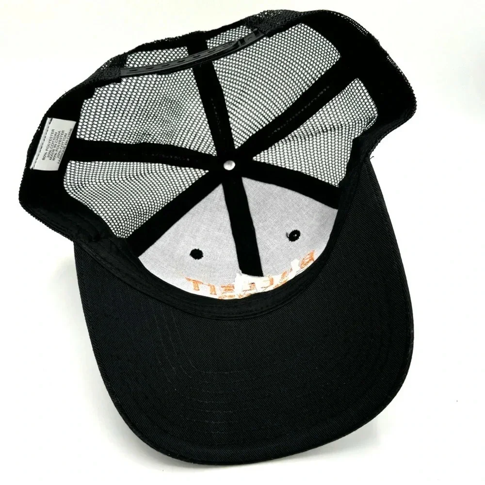 BULLEIT FRONTIER WHISKEY Black Trucker Hat Polyester Mesh and Cotton Adjustable - Picture 4 of 7
